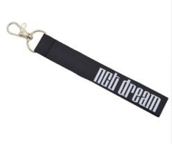 Reflective laser name name keychain key lanyard mobile phone lanyard - Ordinary black, NCT Dream