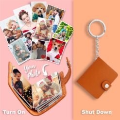 Color Printing Photo Keychain Couple Commemorative Gift Album Pendant