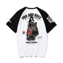 Floral Print T-Shirt - white, XXL