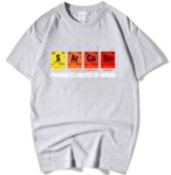 Men's Funny T-shirt Short Sleeve - Light Grey, 2XL