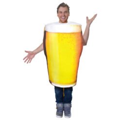 Halloween Beer Mug Costume Cosplay Funny - Yellow, One size