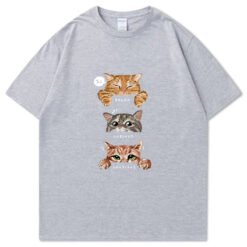 Funny Graphic Printed T-shirt Pure Cotton - Gray, M