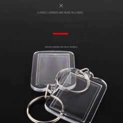 Alternative view of Two Inch Blank Storage Photo Frame Keychain