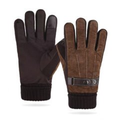 Thermal, Touchscreen-Enabled Windproof Gloves For Outdoor Cycling In Fall And Winter - Brown, Free Size