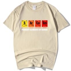 Men's Funny T-shirt Short Sleeve - Khaki, 2XL