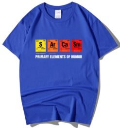 Men's Funny T-shirt Short Sleeve - Blue, L
