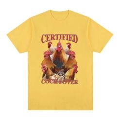 Lovers T-shirt Funny Chicken Meme T-Shirt Wom - Yellow, S