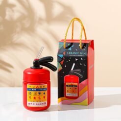 Creative Funny Fire Ceramic Office Mug - Handle The Gift Box Carefully, 400ml